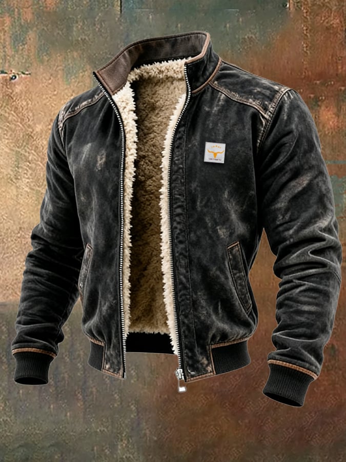 ArcticRidge Fleece Leather Jacket
