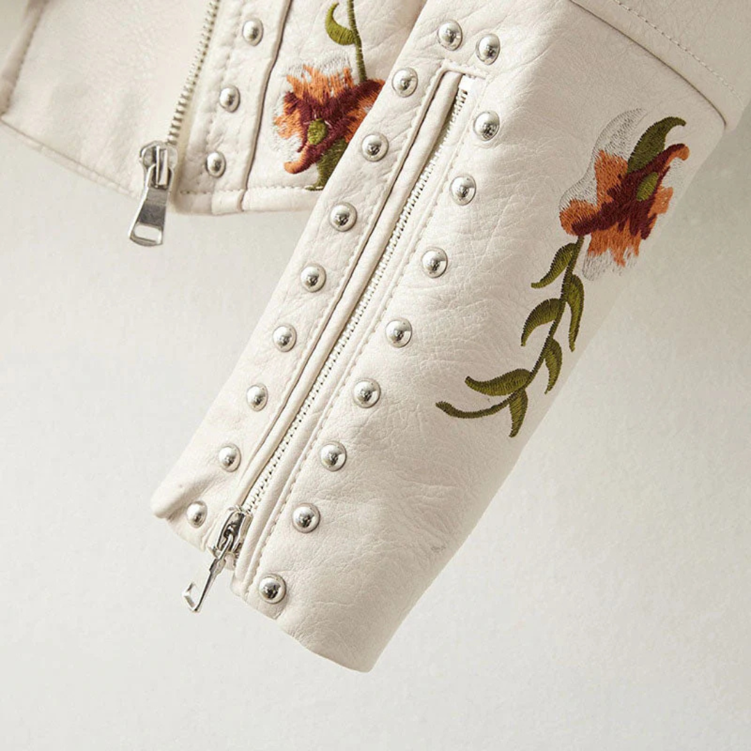 Sofia Leather Biker Jacket