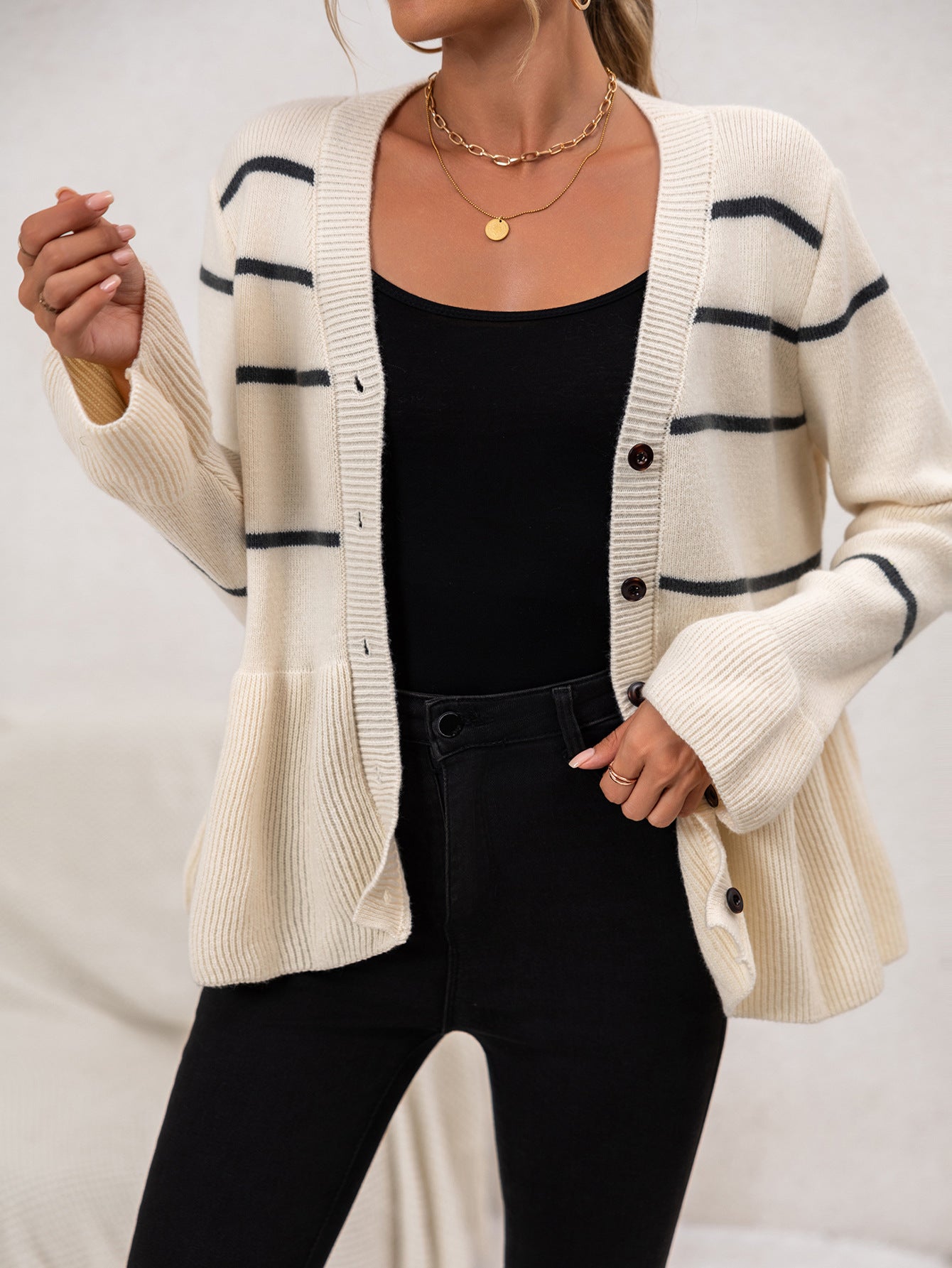 Lena Striped Cardigan