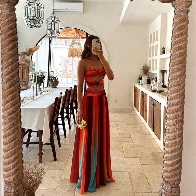 Micheli | Strapless Maxi Dress