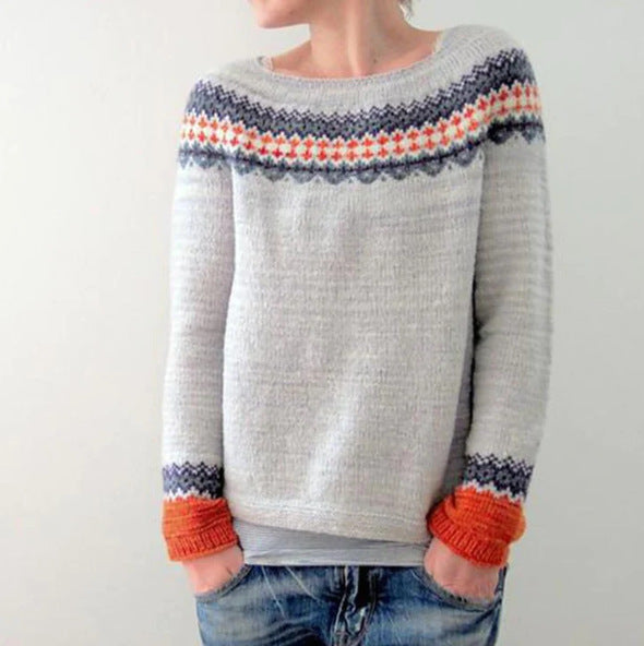 Christina - Patterned Knit Sweater