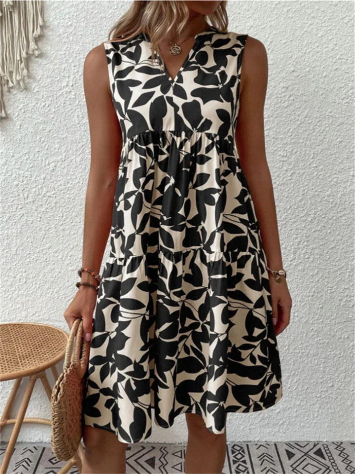 Women’s Floral Print Sleeveless Mini Dress