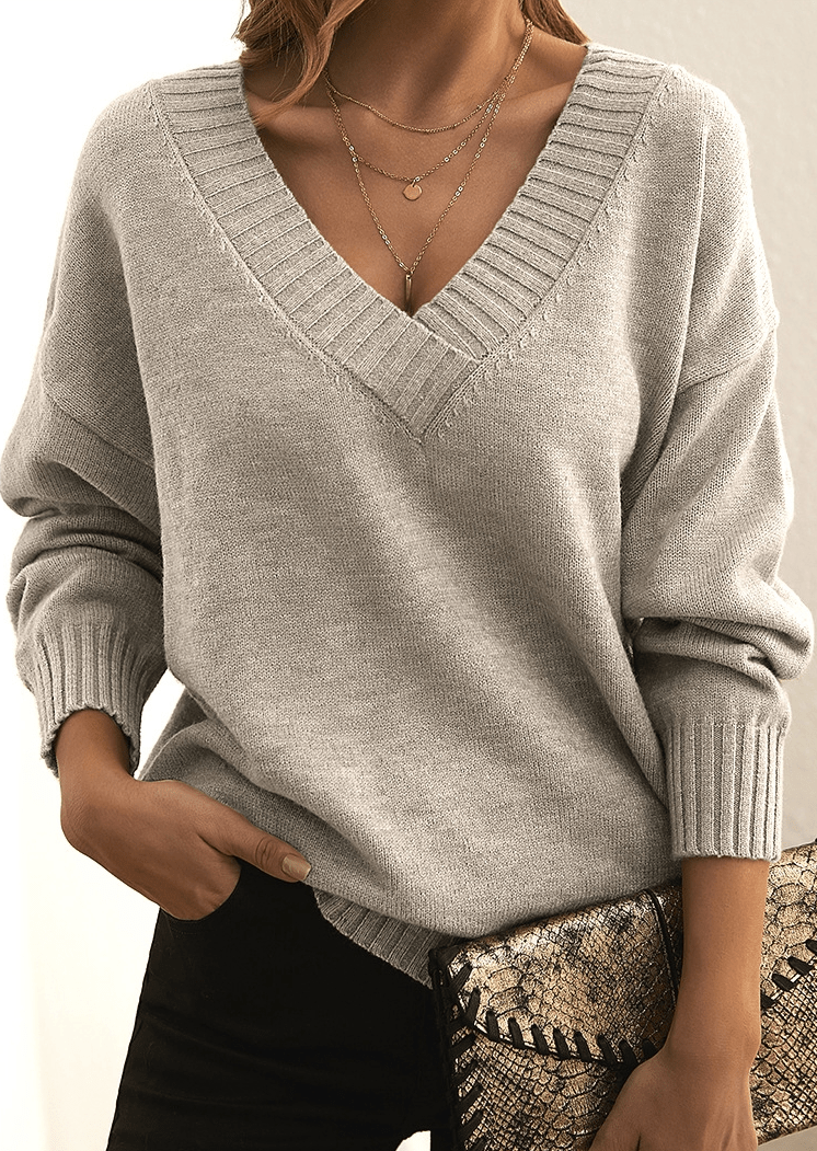 Erin Women's Oversized V-Neck Sweater
