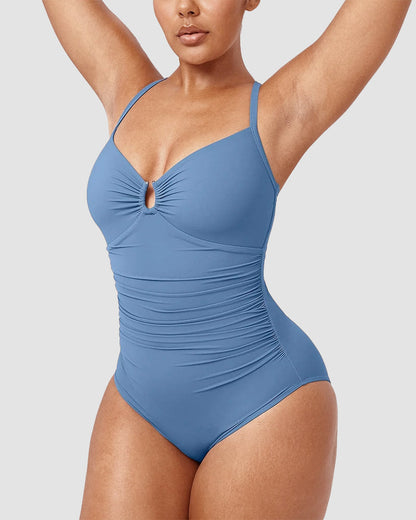 Smart Sculpt U-Ring Cut Out Shaping Swimsuit