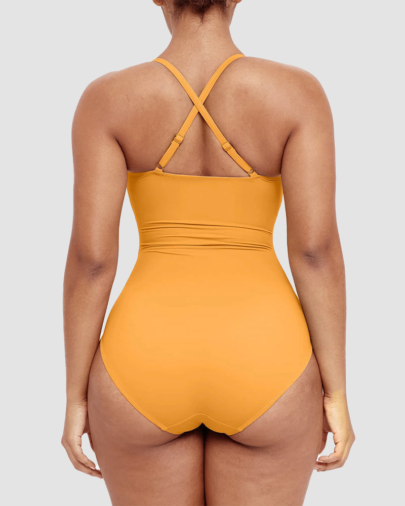 Smart Sculpt U-Ring Cut Out Shaping Swimsuit