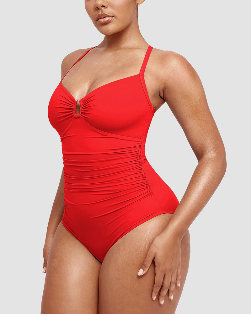 Smart Sculpt U-Ring Cut Out Shaping Swimsuit