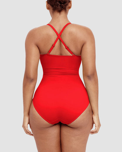 Smart Sculpt U-Ring Cut Out Shaping Swimsuit