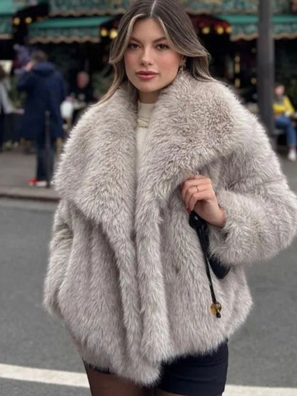 FrostGlam Faux Fur Coat