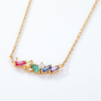 LuxeRainbow Necklace & Ring Set