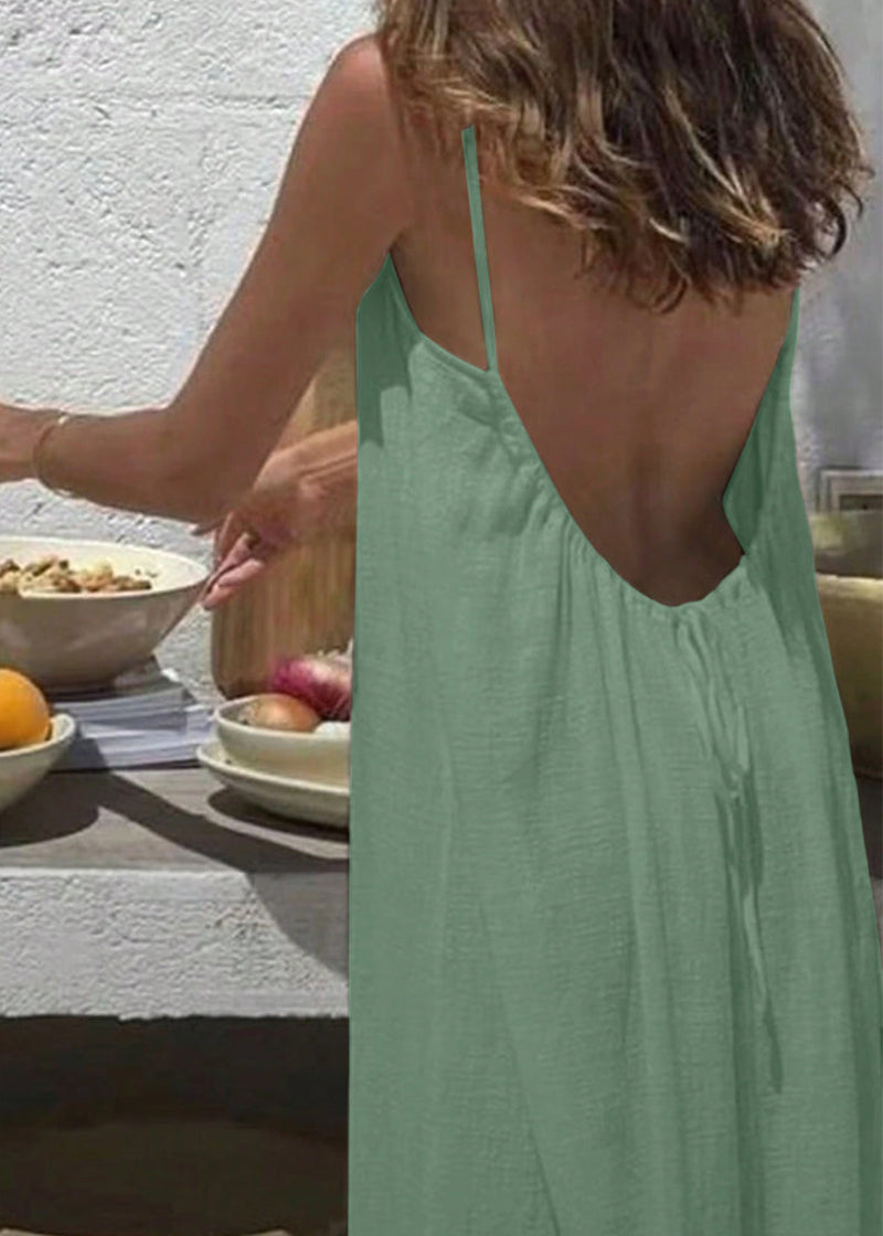 Lunara Elegant Backless Cami Dress