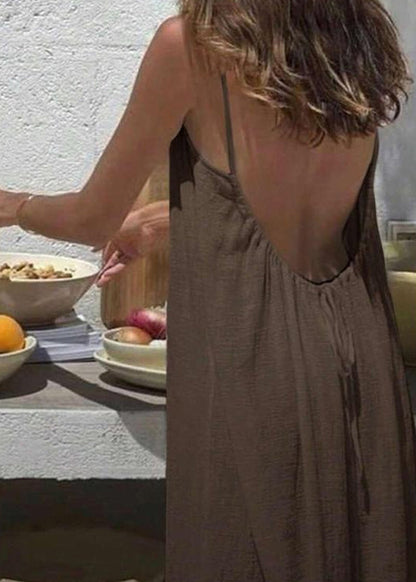 Lunara Elegant Backless Cami Dress