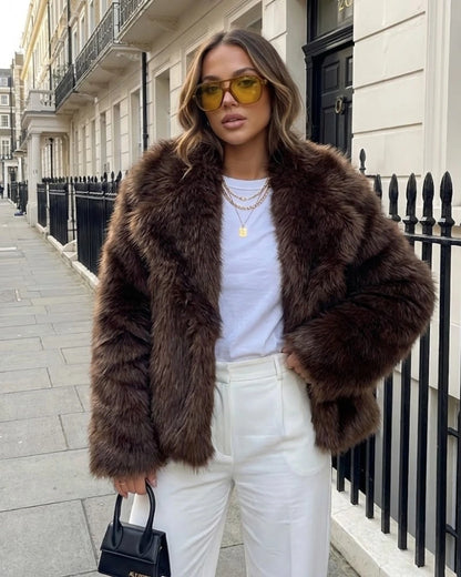 FrostGlam Faux Fur Coat