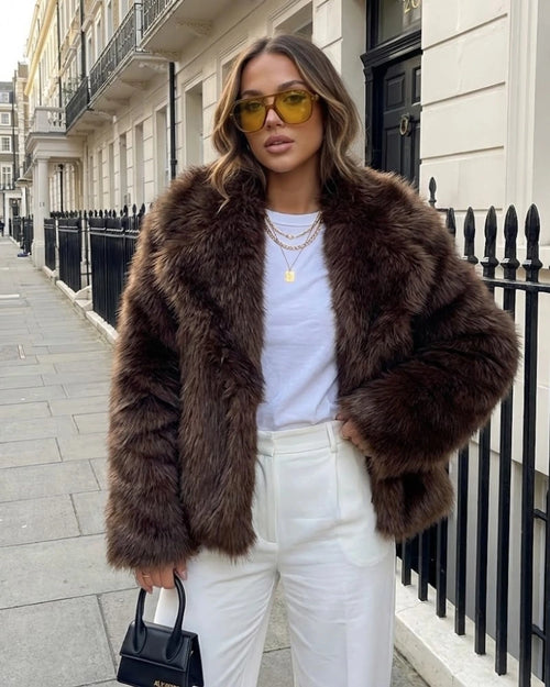 FrostGlam Faux Fur Coat