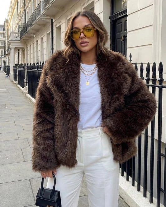 FrostGlam Faux Fur Coat