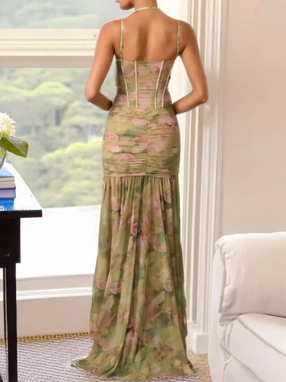 Green Floral Dress