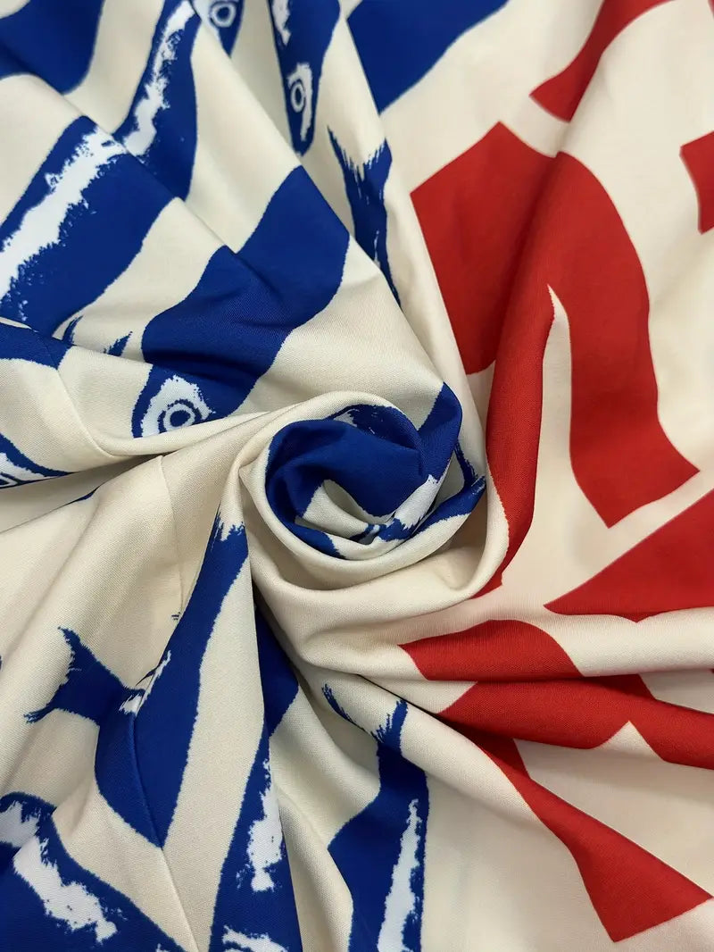 Sardine Print Strap Maxi Dress