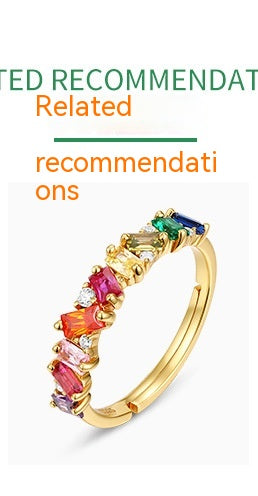 LuxeRainbow Necklace & Ring Set