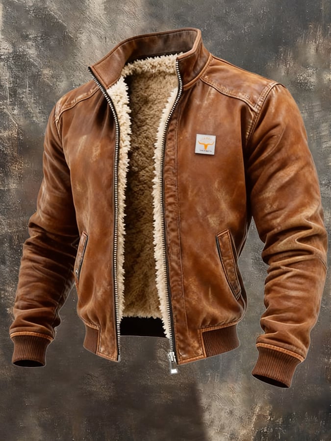 ArcticRidge Fleece Leather Jacket
