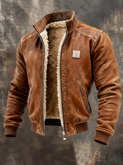 ArcticRidge Fleece Leather Jacket