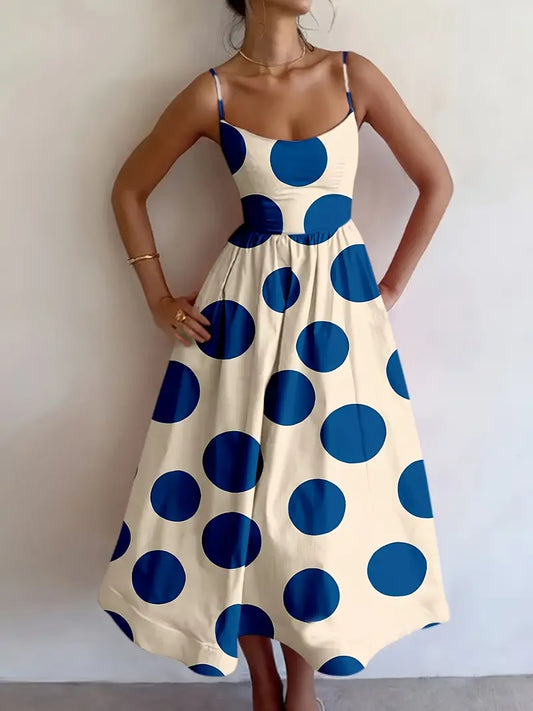 BluePolkas Maxi Dress