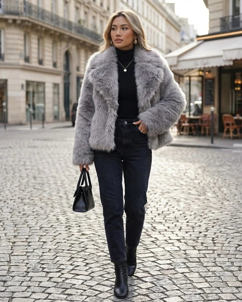 FrostGlam Faux Fur Coat