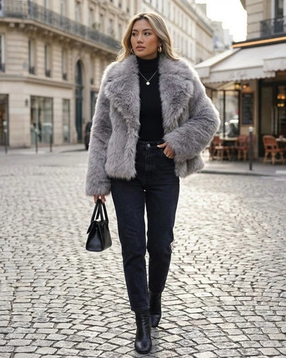 FrostGlam Faux Fur Coat