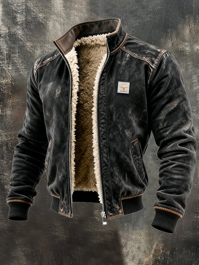 ArcticRidge Fleece Leather Jacket