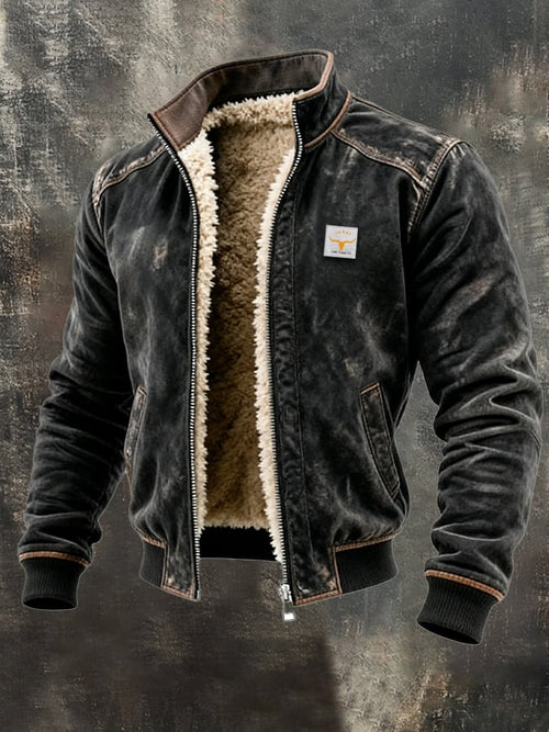 ArcticRidge Fleece Leather Jacket