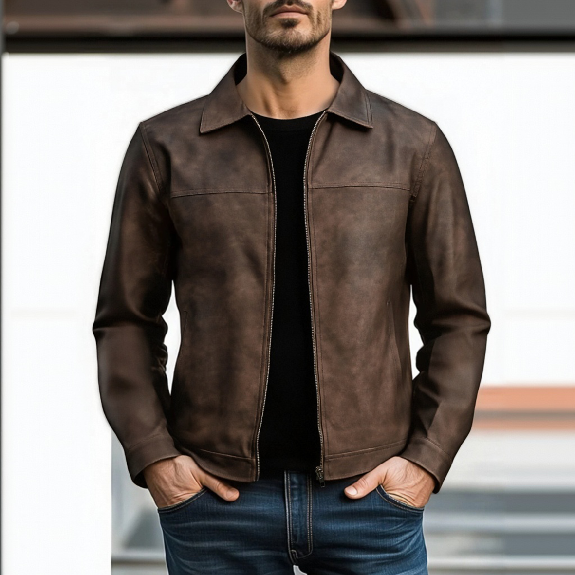 Enzo Classic Leather Jacket