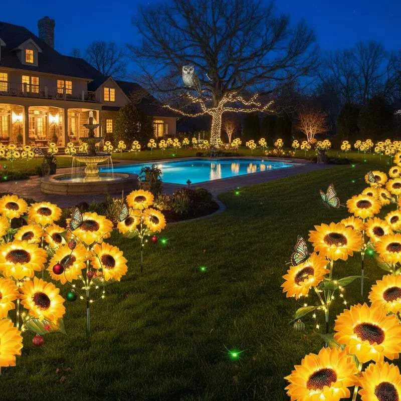 Solar LED Sunflower Garden Lights