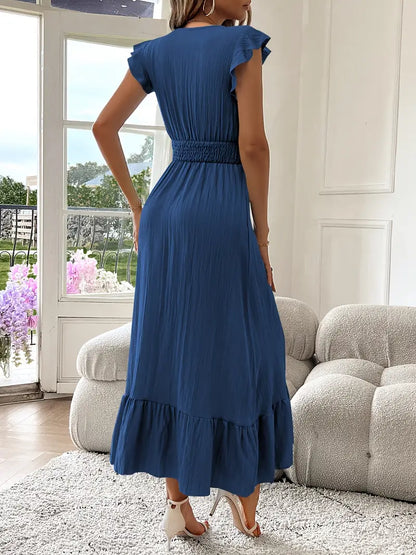 EternaGrace Ruffle Maxi Dress