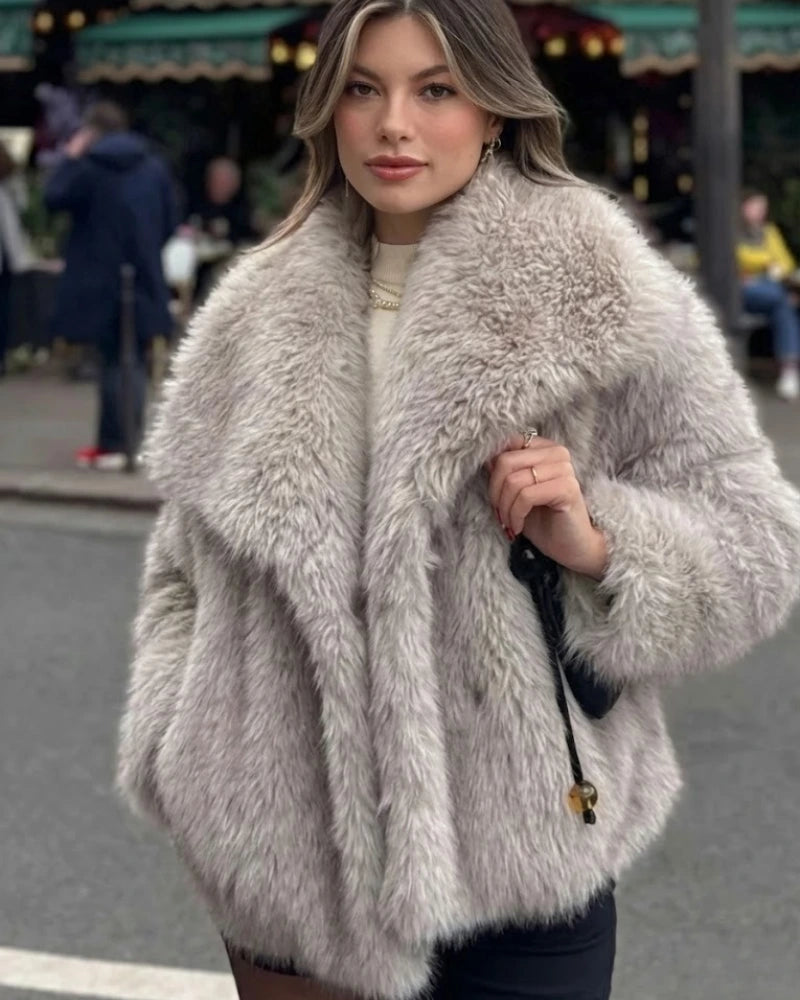 FrostGlam Faux Fur Coat