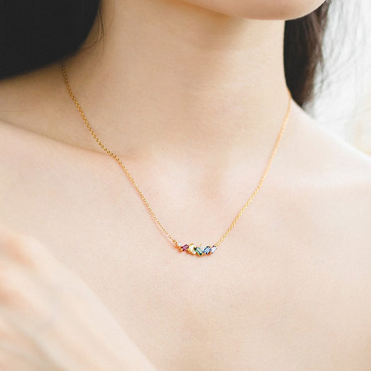 LuxeRainbow Necklace & Ring Set