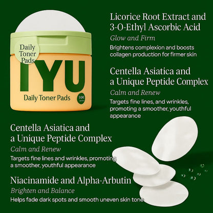 Glow-Boosting Korean Toner Pads