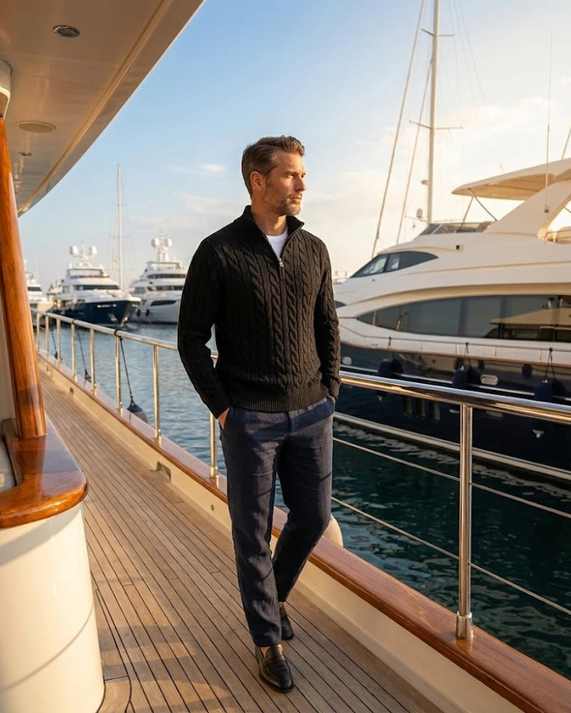 Montreux Cable Half-Zip Sweater