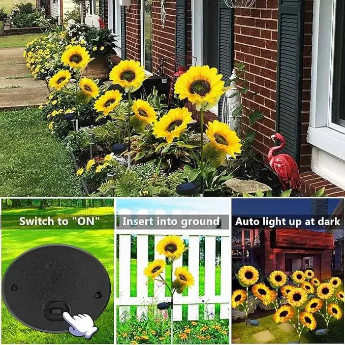 Solar LED Sunflower Garden Lights