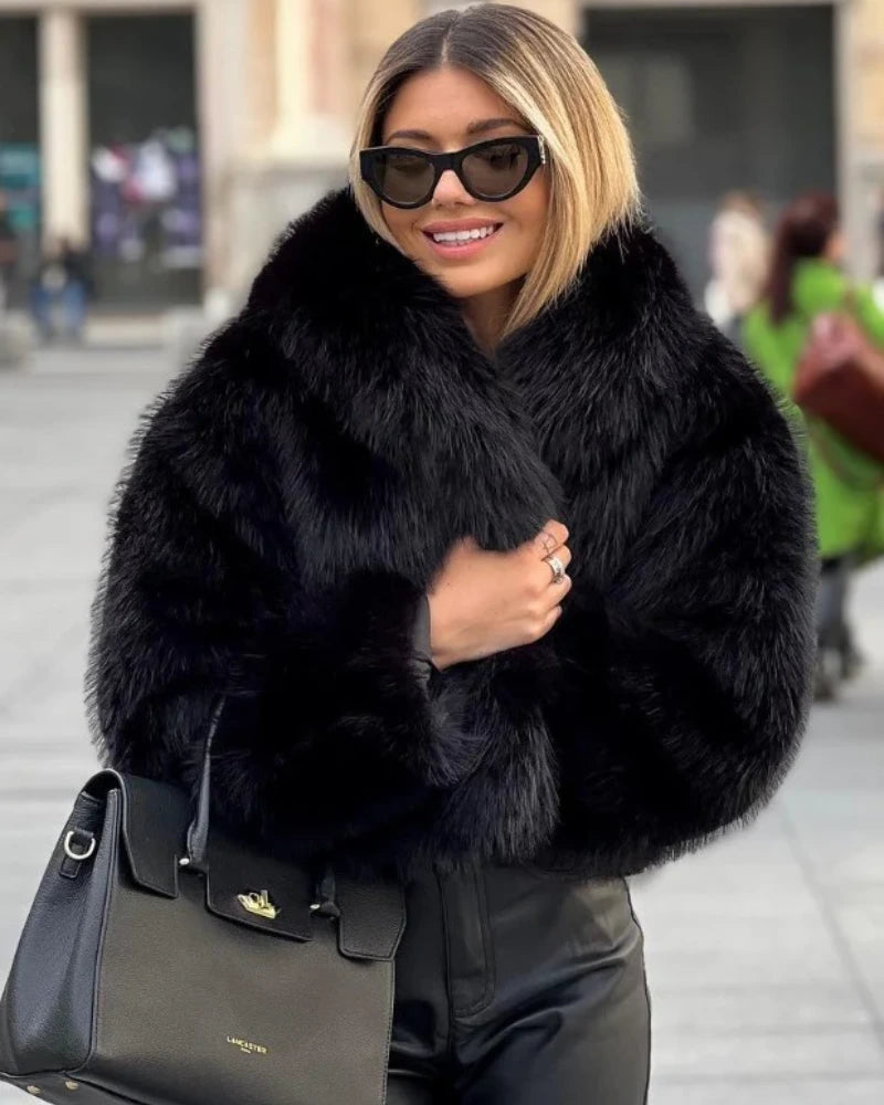 FrostGlam Faux Fur Coat