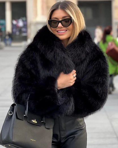 FrostGlam Faux Fur Coat