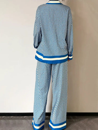 Lemon Print Shirt Pants Two-Piece Set