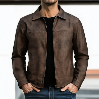 Enzo Classic Leather Jacket