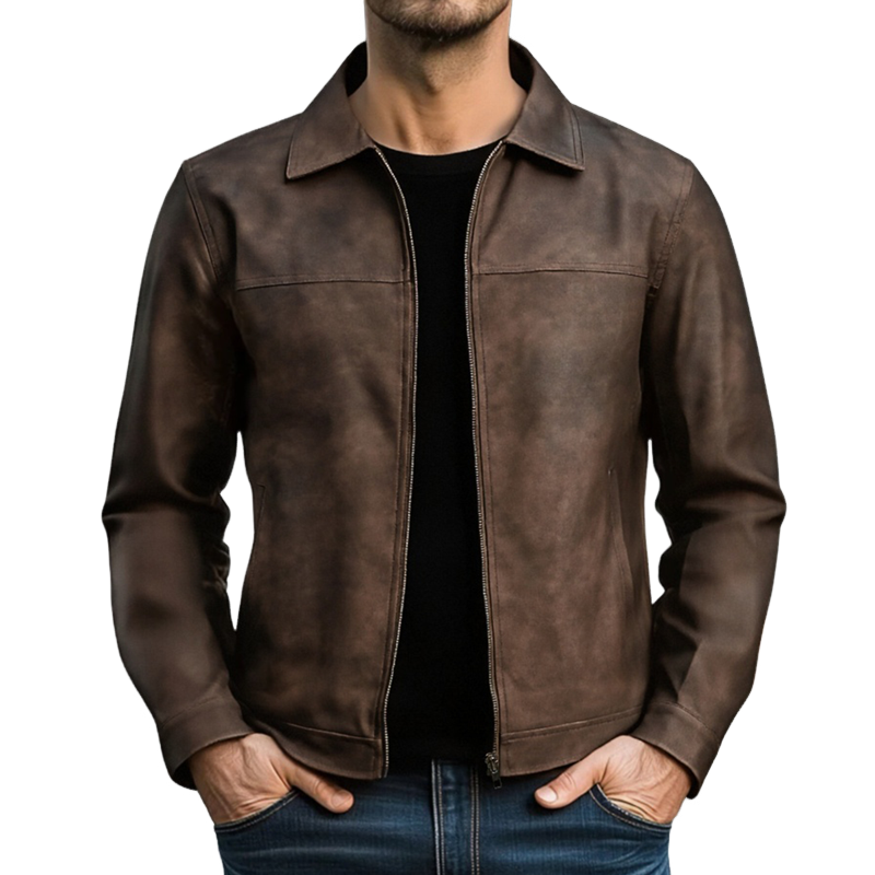 Enzo Classic Leather Jacket