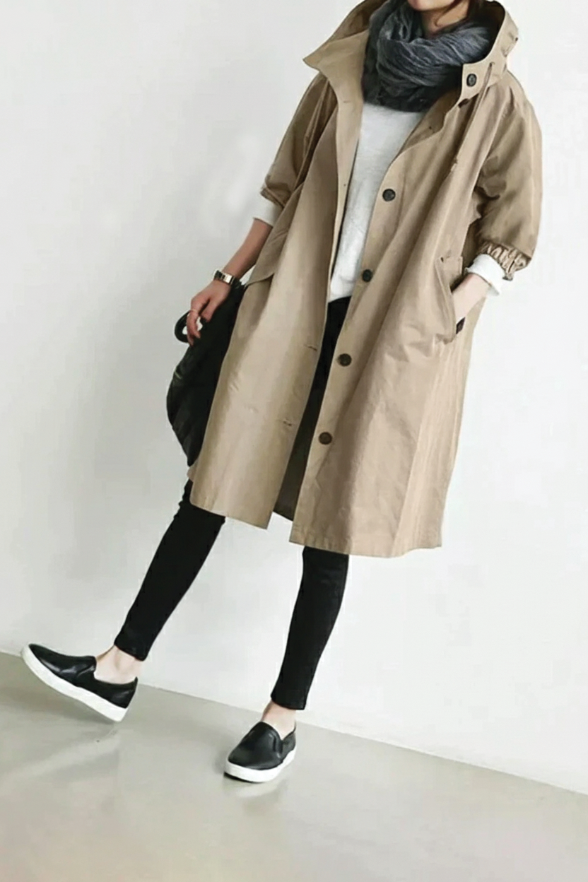 Anna - Hooded Trench Coat
