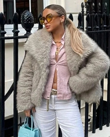 FrostGlam Faux Fur Coat