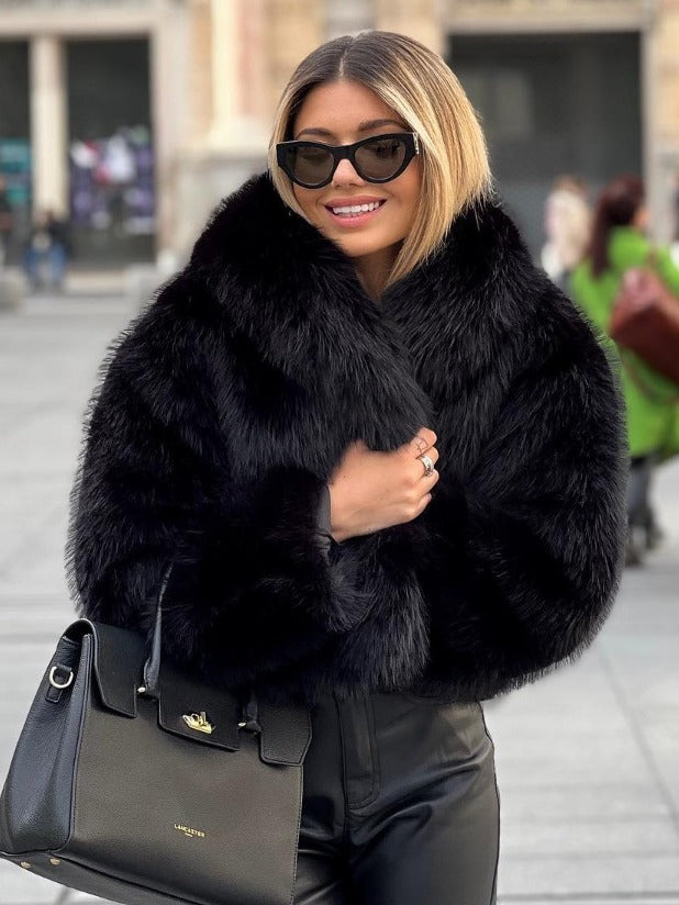 FrostGlam Faux Fur Coat