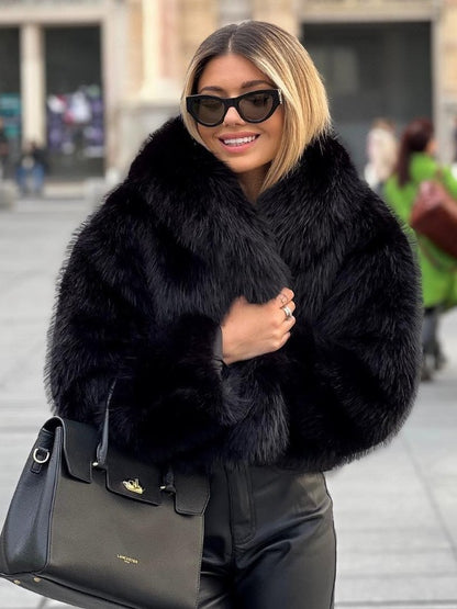 FrostGlam Faux Fur Coat
