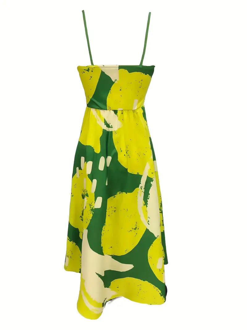 CitrusBloom Maxi Dress