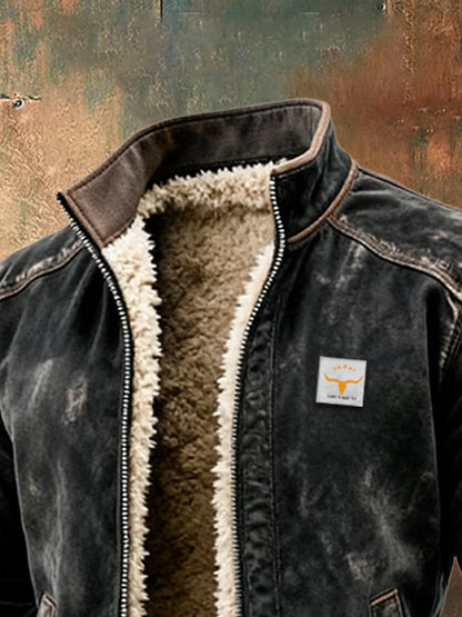 ArcticRidge Fleece Leather Jacket