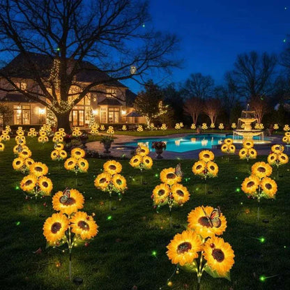 Solar LED Sunflower Garden Lights