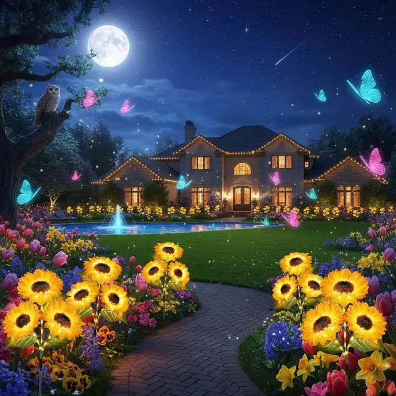 Solar LED Sunflower Garden Lights