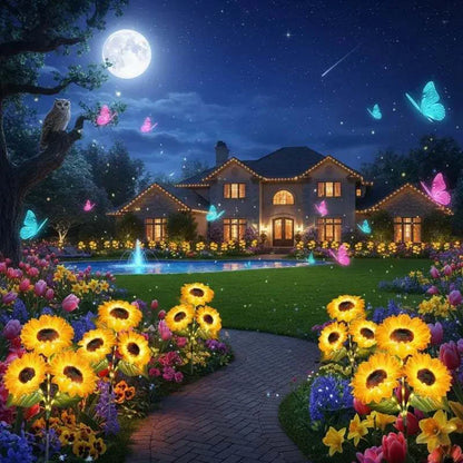 Solar LED Sunflower Garden Lights